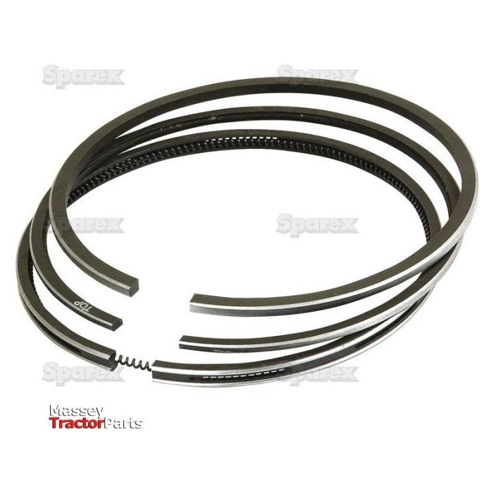 A set of three black chrome-plated piston rings, arranged in a circular shape and often used in tractor engines, featuring the "Sparex Part No. S.57636" logo at the bottom left corner by Sparex.