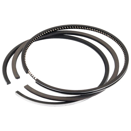 A set of Sparex Piston Rings, Part No. S.62028, featuring a chrome plated top ring, arranged in a circular pattern against a white background.