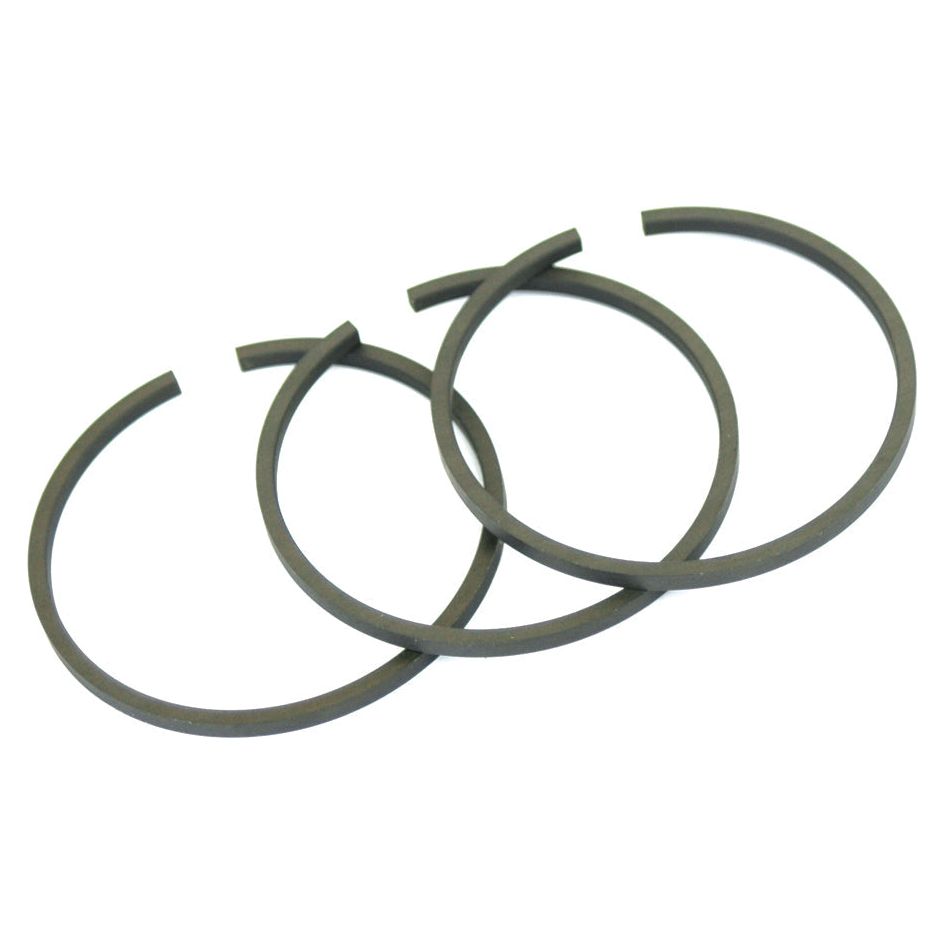 Three metal piston rings from the Sparex Piston Ring Set (Part No. S.61589) are laid out side by side on a white background.