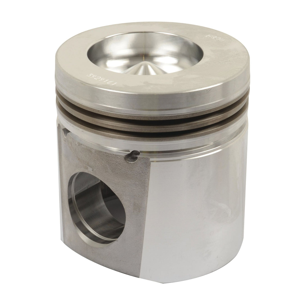 The Sparex Piston (Standard) - S.30068, featuring a cylindrical shape, multiple grooves near the top, and a side hole, is suitable for various mechanical applications.