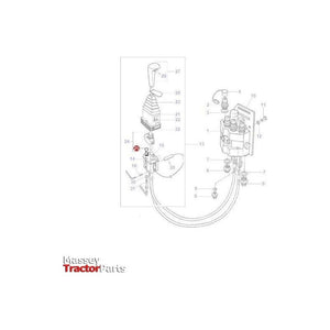 Massey Ferguson Pivot Cable Control - AL5020374 | OEM | Massey Ferguson parts | Hydraulics-Massey Ferguson-