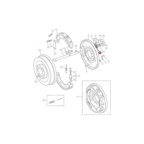 Plate Brake Rod - 825040M2 - Massey Tractor Parts