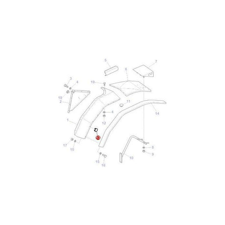 Plug Fender - 3714113M1 - Massey Tractor Parts
