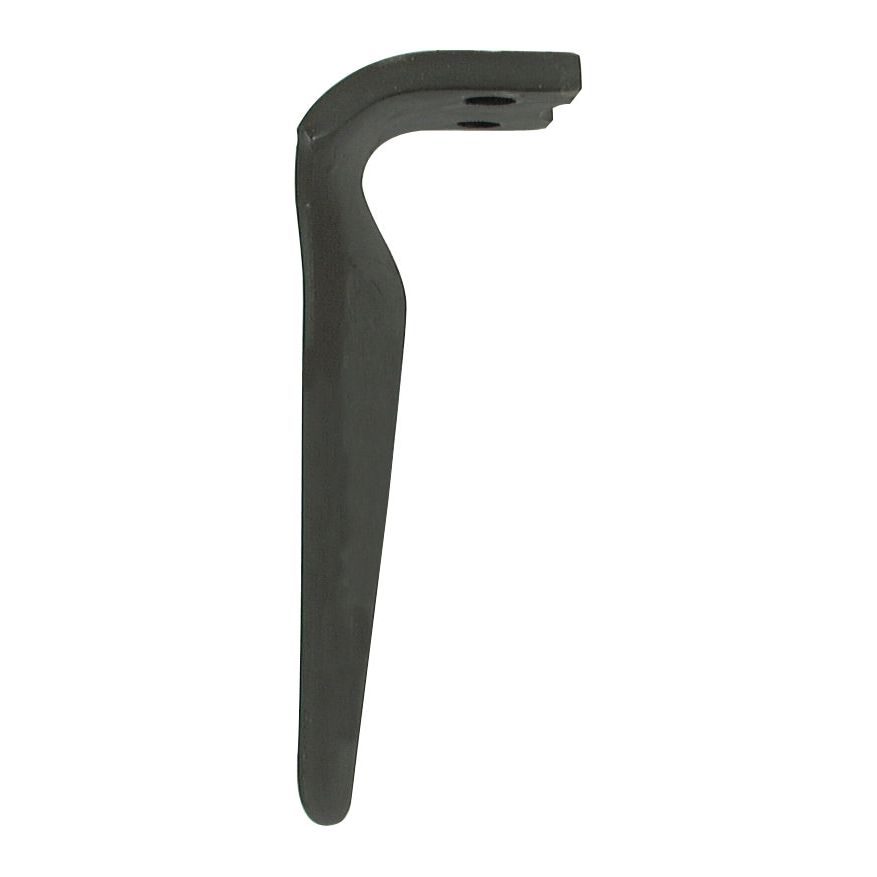A black Sparex Power Harrow Blade 100x14x305mm LH with 60mm hole centers and a 16.5mm hole diameter, ideal as a replacement for Pegoraro or Morra (Sparex Part No.S.78645).