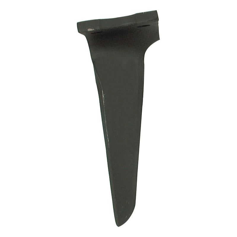 Close-up of a single Sparex Power Harrow Blade 100x14x305mm RH, replacement for Pegoraro and Morra, on a white background.