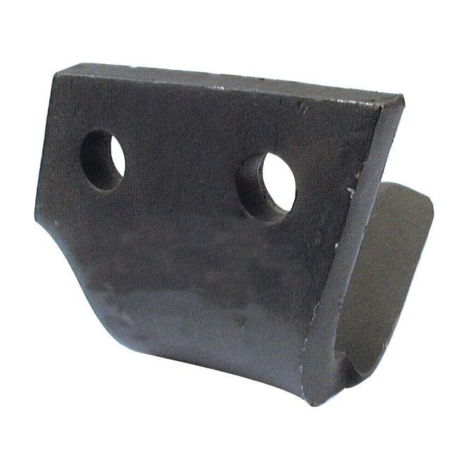 The Sparex Power Harrow Blade 100x15x270mm LH features two circular mounting holes with centers 54mm apart and has a hole diameter of 17mm. Its slightly curved design with beveled edges makes it an ideal replacement for Perugini 320425.