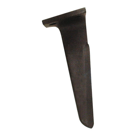 An image of a black Sparex Power Harrow Blade 110x12x290mm RH with a pointed tip and a rectangular base, compatible with Feraboli (SKH & MF) parts.