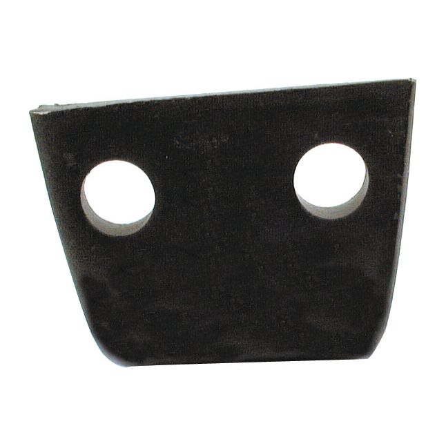 A black rectangular metal bracket with two circular holes, the Sparex Power Harrow Blade (112x15x305mm) features hole centers at 60mm and a hole diameter of 20.5mm, ensuring durability and reliability as a replacement for Feraboli models SKH & MF.
