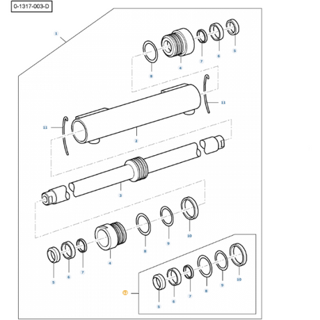 Power Steering Pump Seal Kit - 3488643M91 - Massey Tractor Parts