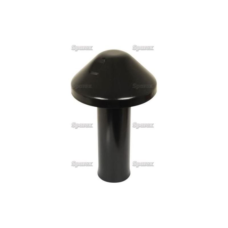 The Sparex Pre Cleaner - S.68266 is a black plastic air vent pipe with a domed cap, designed specifically for Case/IH B Series tractors, including models like the B414 and B275.