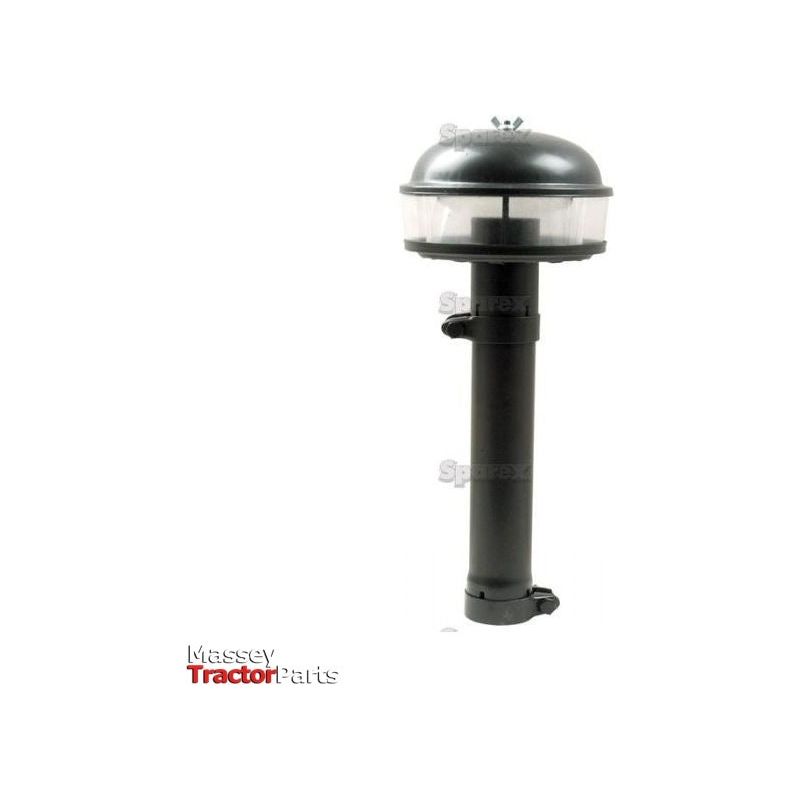 Black plastic air pre-cleaner, Sparex Part No. S.68420, for Massey Ferguson tractors by Sparex, designed to extend engine life and reduce machinery downtime, displayed on a white background.