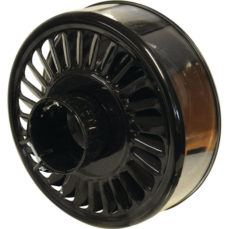 The Sparex Pre Cleaner - Universal (S.41395) comes with a black reel featuring a radial design, ideal for holding wire or cable. This innovative solution helps reduce machinery downtime by ensuring that essential components like air filters and pre-cleaners are organized and easily accessible.