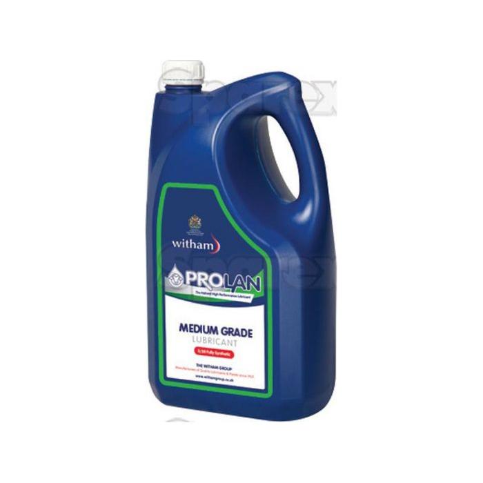 A blue plastic container with a handle, labeled "Sparex ProLan Enduro Rust Protection - Grade," holding 5 liters and ideal for general workshop use and offering rust protection.