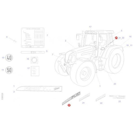 Profi Plus Decal - 835810090020 - Massey Tractor Parts