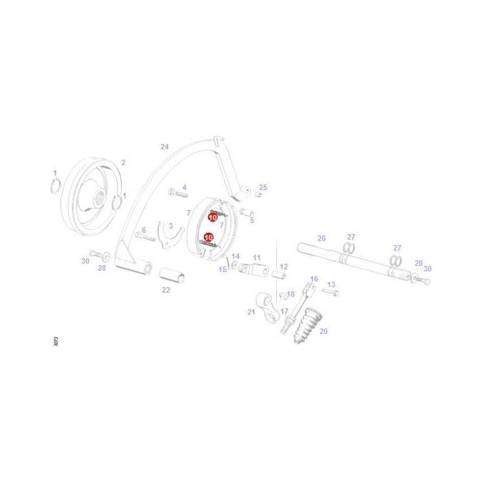 Pulling Spring - F135112150020 - Massey Tractor Parts