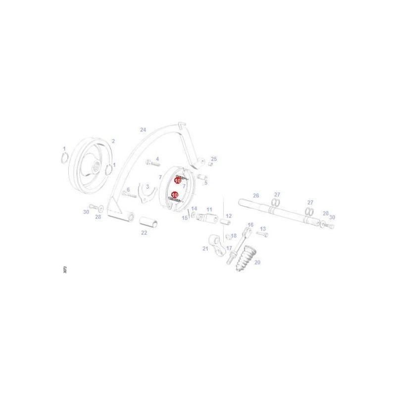 Massey Ferguson Pulling Spring - F135112150020 | OEM | Massey Ferguson parts | Drums-Massey Ferguson-Axles & Power Train,Brake Hardware,Brakes,Farming Parts,Springs,Tractor Parts