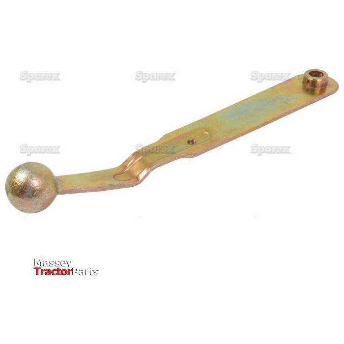 Introducing the Quadrant Lever by Sparex, Part No. S.42695 – a metal gear shift lever designed for Massey Ferguson tractors. Equipped with a ball knob at one end and a mounting hole at the other, this essential part ensures smooth operation and is compatible with various models, seamlessly integrating into your tractor's quadrant lever assembly.