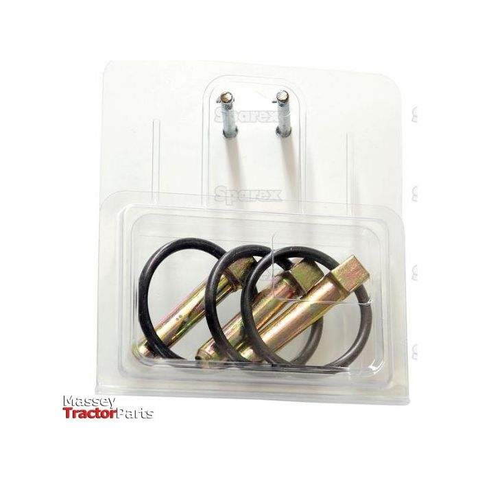 An industrial-grade packaging containing four black O-rings and two metal cylindrical components, branded with Sparex Tractor Parts and featuring the Agripak series part number S.25864.