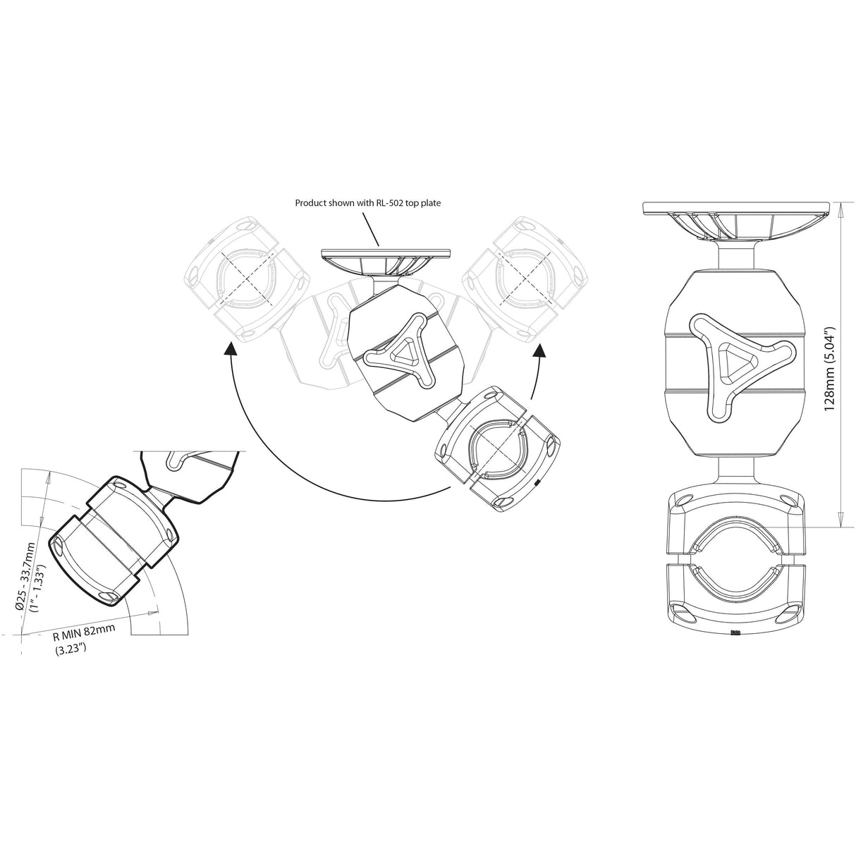 ROKK™ Midi Adjustable Rail Mount
 - S.143159 - Farming Parts