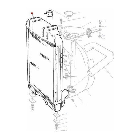 Radiator - 1662104M92 - Massey Tractor Parts