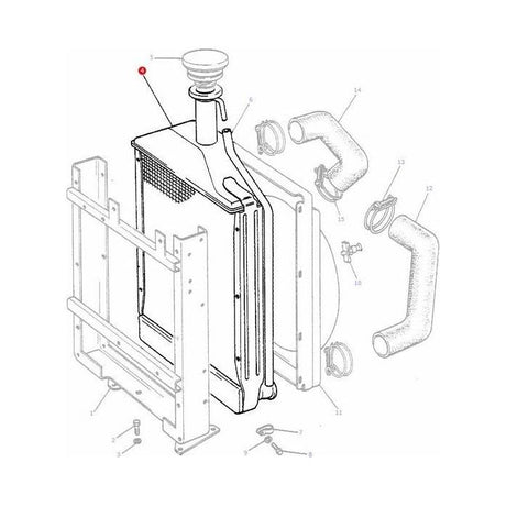 Radiator - 1876606M4 - Massey Tractor Parts
