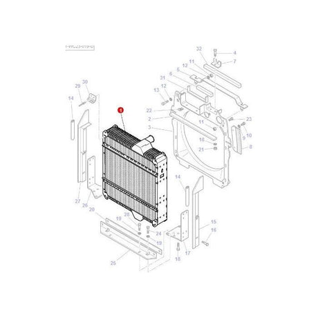 Radiator - 3788381M2 - Massey Tractor Parts