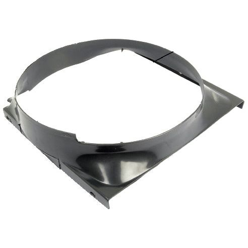 The Radiator Cowl (Sparex Part No. S.67577) from Sparex is black, circular in shape with a rectangular base, and designed for Ford New Holland models.