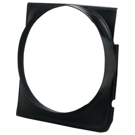 Radiator Cowl made of black plastic, featuring a large round opening in the center, compatible with Sparex and Ford New Holland models. Available as Sparex Part No. S.73610.