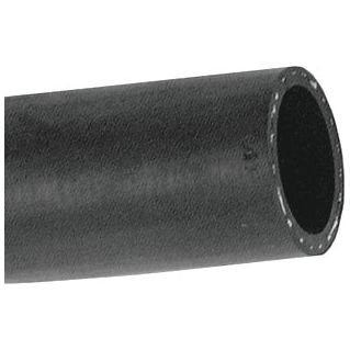 Close-up of the S.56003 Radiator Hose by Sparex, showcasing its sleek black rubber exterior and a cut-open end that reveals its robust interior, emphasizing its ability to handle high working pressure.