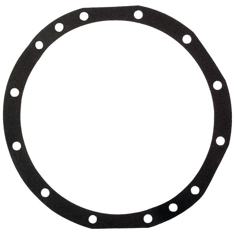 A black, circular rear axle housing gasket with multiple evenly-spaced holes along its outer edge from the Sparex brand, known as the Rear Axle Housing Gasket | Sparex Part No.S.72508.