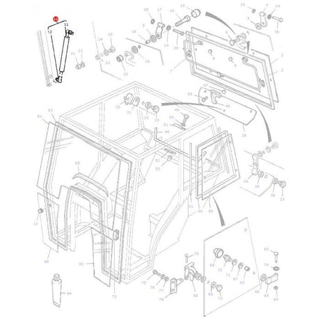 Rear Window Strut - 3384671M1 - Massey Tractor Parts
