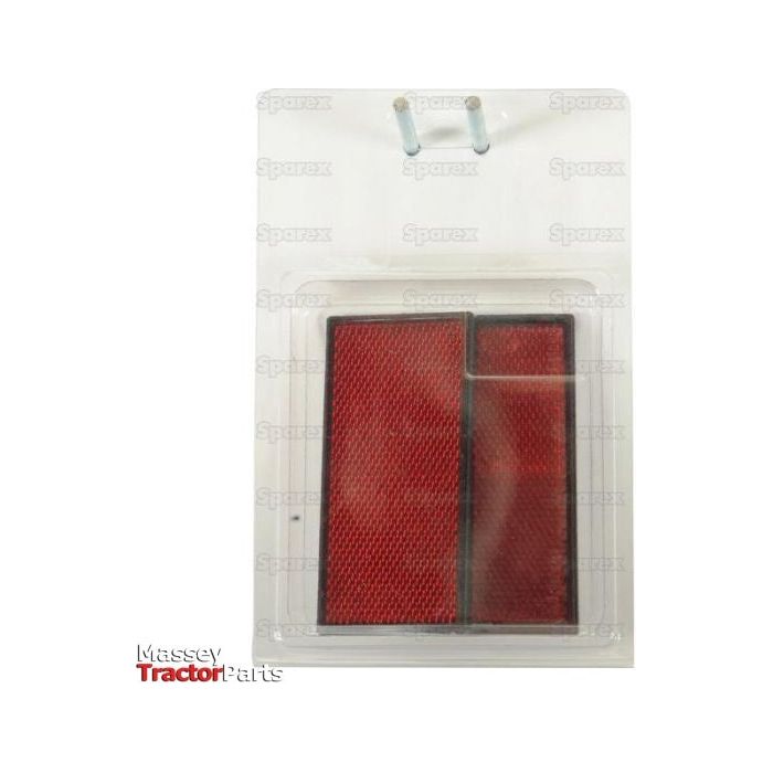 Rectangular Reflector (Self Adhesive) Red 2 pcs. Agripak
 - S.14441 - Farming Parts