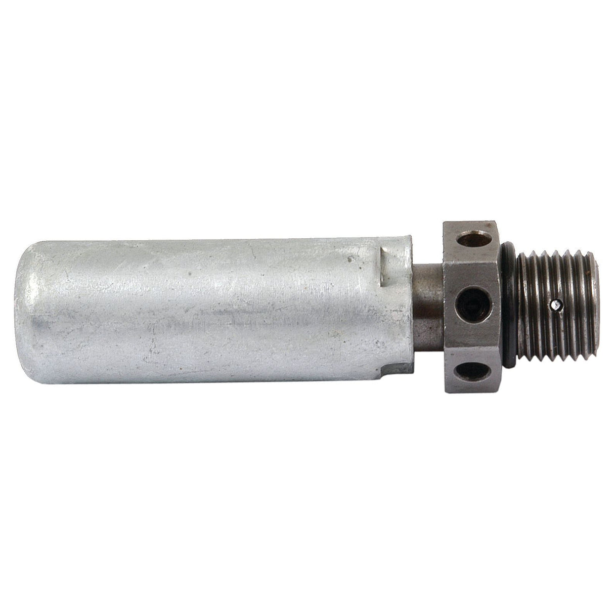 A cylindrical metal component with a threaded end, specifically a hydraulic relief valve designed for Massey Ferguson tractors, capable of handling pressures between 2500 and 3000 psi. This is the Hydraulic Relief Valve by Sparex, identified as Sparex Part No.S.3271.