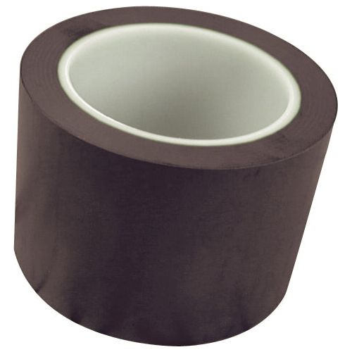 A large roll of the 75mm x 33m black Repair Tape for Silage Sheeting, featuring a white inner core, standing upright and perfect for your Sparex needs (Sparex Part No. S.11856).