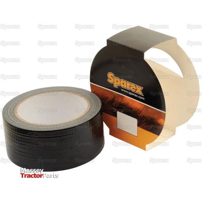 A roll of Sparex Repair and Protection Tape, 75 mm in width and 25 meters long (S.21384), is partially pulled from its cardboard packaging, placed in front of a white background.