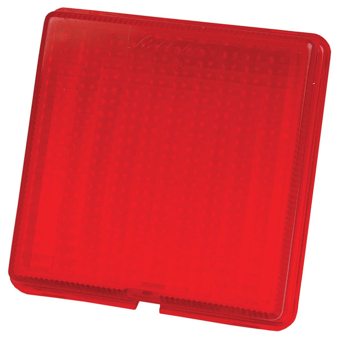 The Sparex Replacement Lens, model number S.21842, is a durable polycarbonate red square reflector designed for rear light assemblies, likely used for safety or signaling purposes.