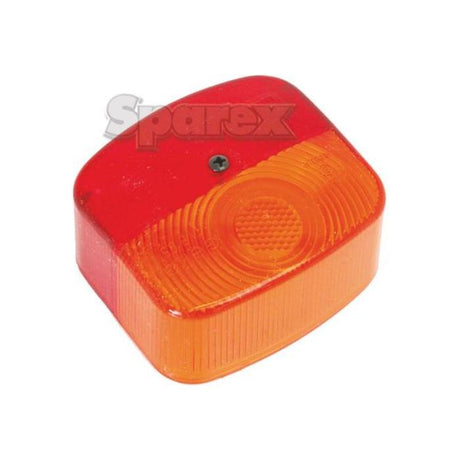 The Sparex Replacement Lens, model S.35796, is a red and orange rectangular polycarbonate vehicle light featuring a central screw and serves as a reliable option for replacing the S.35793 lens.