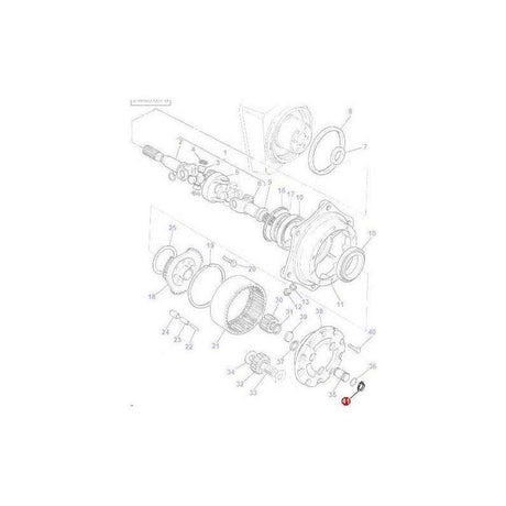 Massey Ferguson Retaining Ring - 6241193M1 | OEM | Massey Ferguson parts | Axles & Power Transmission-Massey Ferguson-Axles & Power Train,Farming Parts,Seals & Sealing Rings,Tractor Parts,Transmission