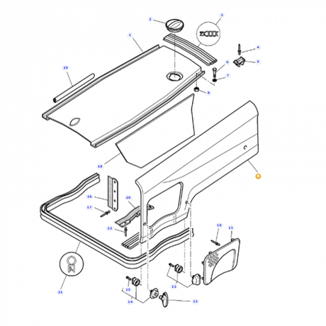 Right Hand Panel - 4274590P1 - Massey Tractor Parts