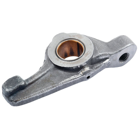 A close-up image of the Sparex Rocker Arm (RH), part number S.41919, showcasing its metallic construction, central circular hole, and attachment point on one end. This rocker arm is often used in RH Perkins engines and is compatible with Landini Massey Ferguson tractors.