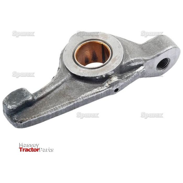 Image of a Sparex automobile component, specifically the Rocker Arm (RH) with Sparex Part No. S.41919, featuring a metallic body with a hole in the center and an extended arm with a rounded tip on one side.