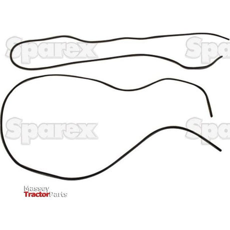 Two black rubber seals of different shapes and sizes, set against a background featuring the "Sparex" and "Massey Tractor Parts" logos. One seal, specifically the Rocker Cover Gasket (Sparex Part No. S.127931), is compatible with Sparex Engine 4039, offering versatility for various models including John Deere tractors.