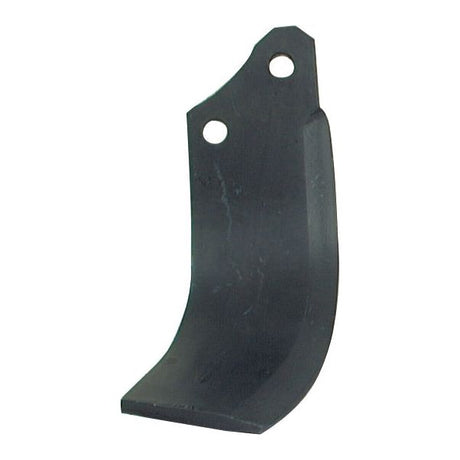 Rotavator Blade Curved LH 80x8mm Height: 225mm. Hole centres: 56mm. Hole⌀: 14.5mm. Replacement for Maschio
 - S.77275 - Massey Tractor Parts