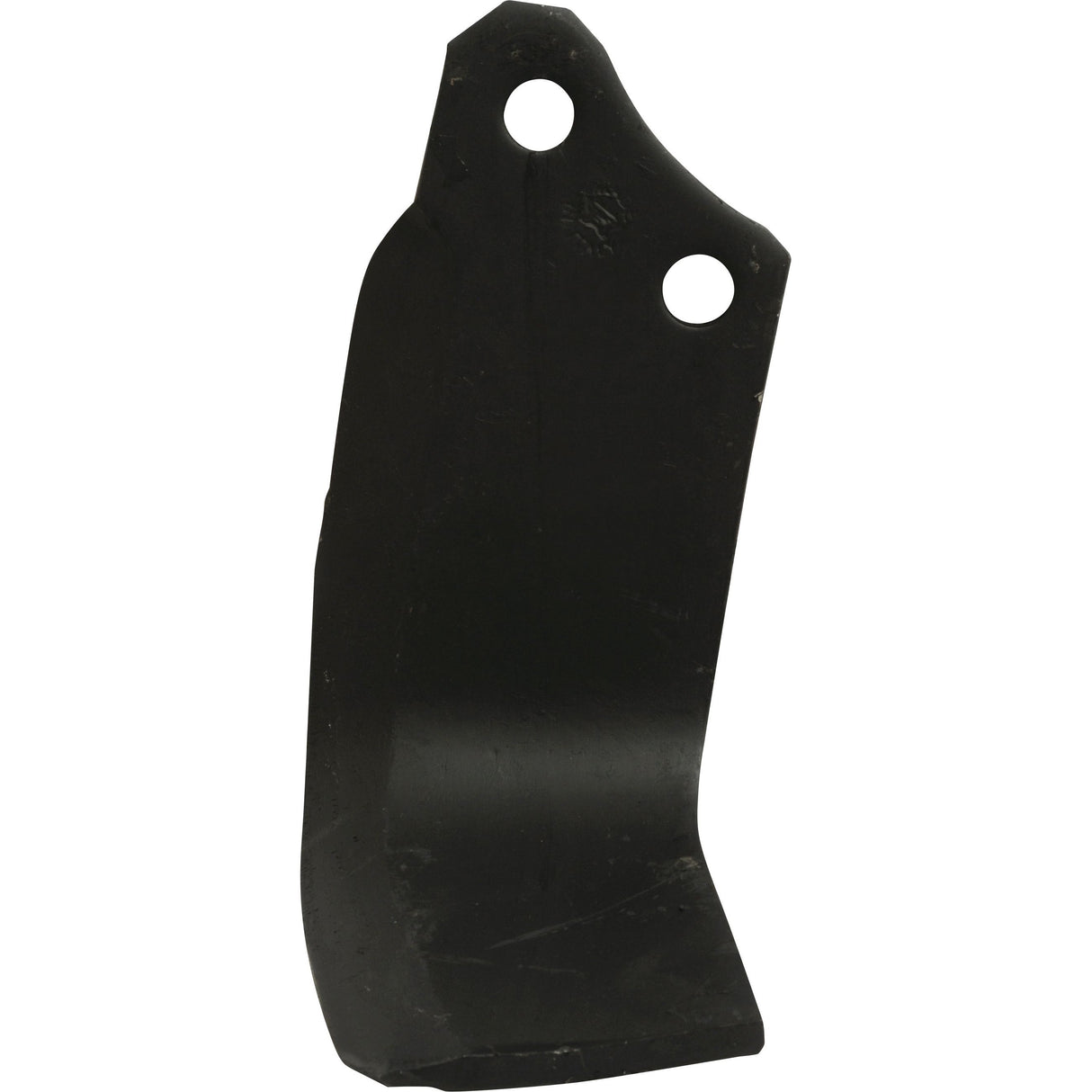 A black metal Rotavator Blade (Square RH 60x7mm) with hole centres at 40mm and a hole diameter of 14.5mm, compatible with Maschio and Kverneland equipment. Replacement for Kverneland, fits as MA1302179, and available under Sparex Part No.S.72375.
