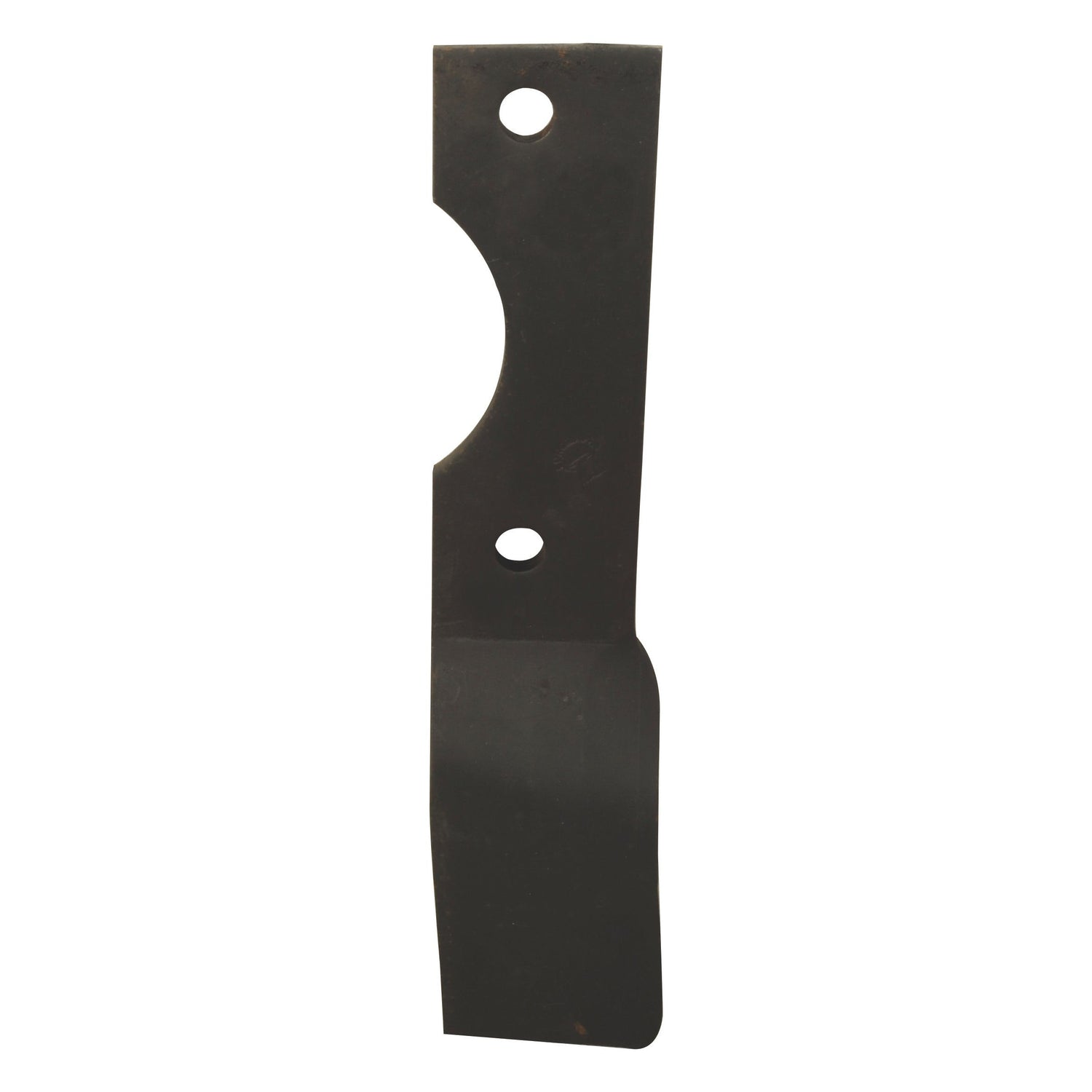 The Sparex Twisted RH 70x10mm blade, with a height of 365mm and hole centers at 150mm (hole diameter: 16.5mm), features two holes—one near the top and one closer to the middle—and an angled cutting edge at the bottom right. It is designed as a twisted right-hand replacement for Alpego, fitting as D01398 under Sparex Part No.S.21982.