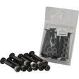 A pack of Sparex Round Countersunk Square Hex Bolt & Nut (TFCC) - M12 x 90mm, Sparex Part No. S.21484, with separate hex nuts, featuring a tensile strength of 12.9 for maximum durability (10 pcs. Agripak).