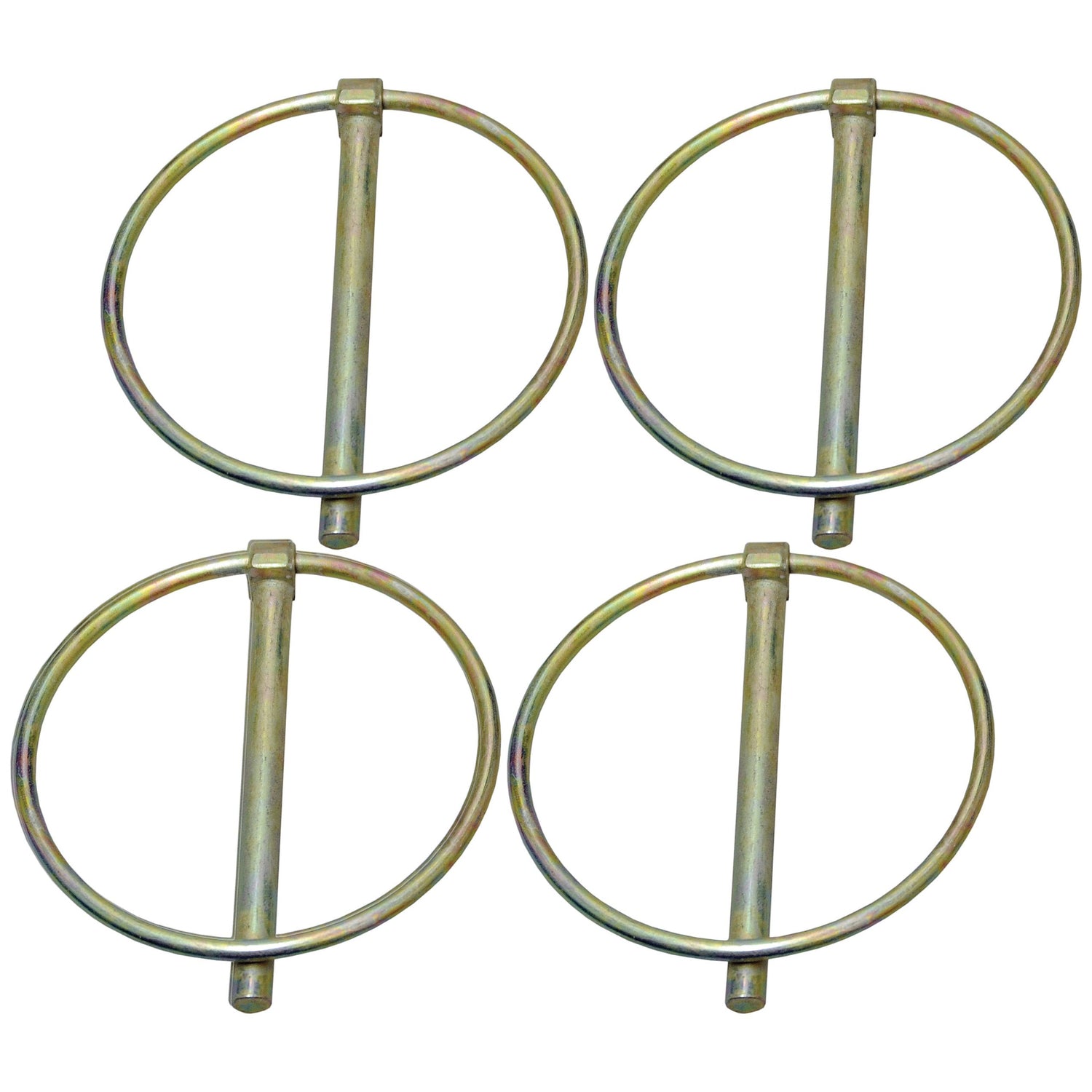 Four Round Linch Pins with 6mm diameter and 70mm length arranged in a two-by-two grid, perfect for agripak machinery or sparex applications under standard duty conditions. (Sparex Part No. S.27188)