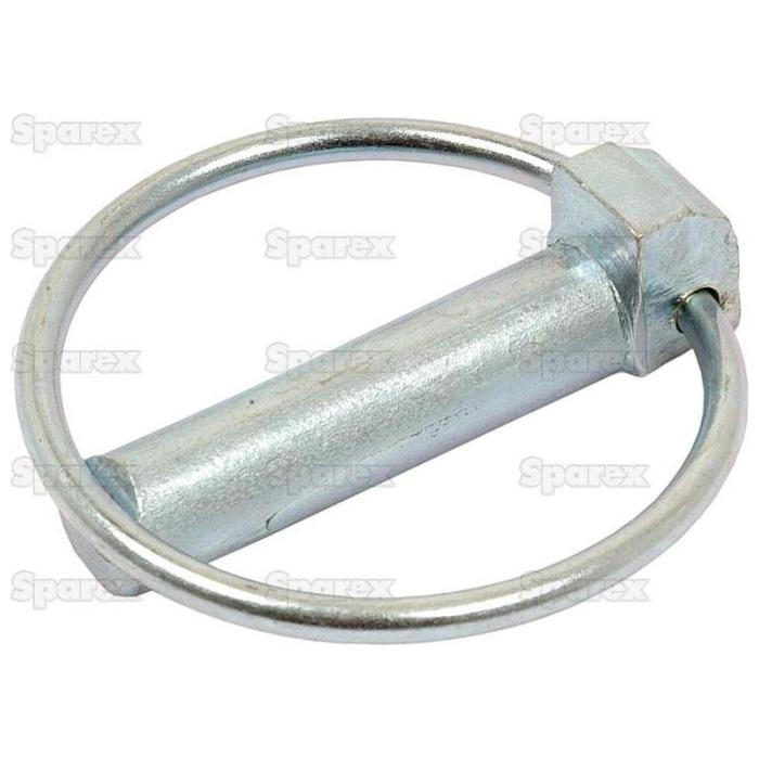 The Sparex Round Linch Pin (Part No. S.4581) features a cylindrical shaft with an 11mm diameter and a 47mm length, along with a round handle. Commonly used to secure axles or other components, this pin includes a safety clip for reliable fastening, ensuring both durability and performance in standard duty applications.