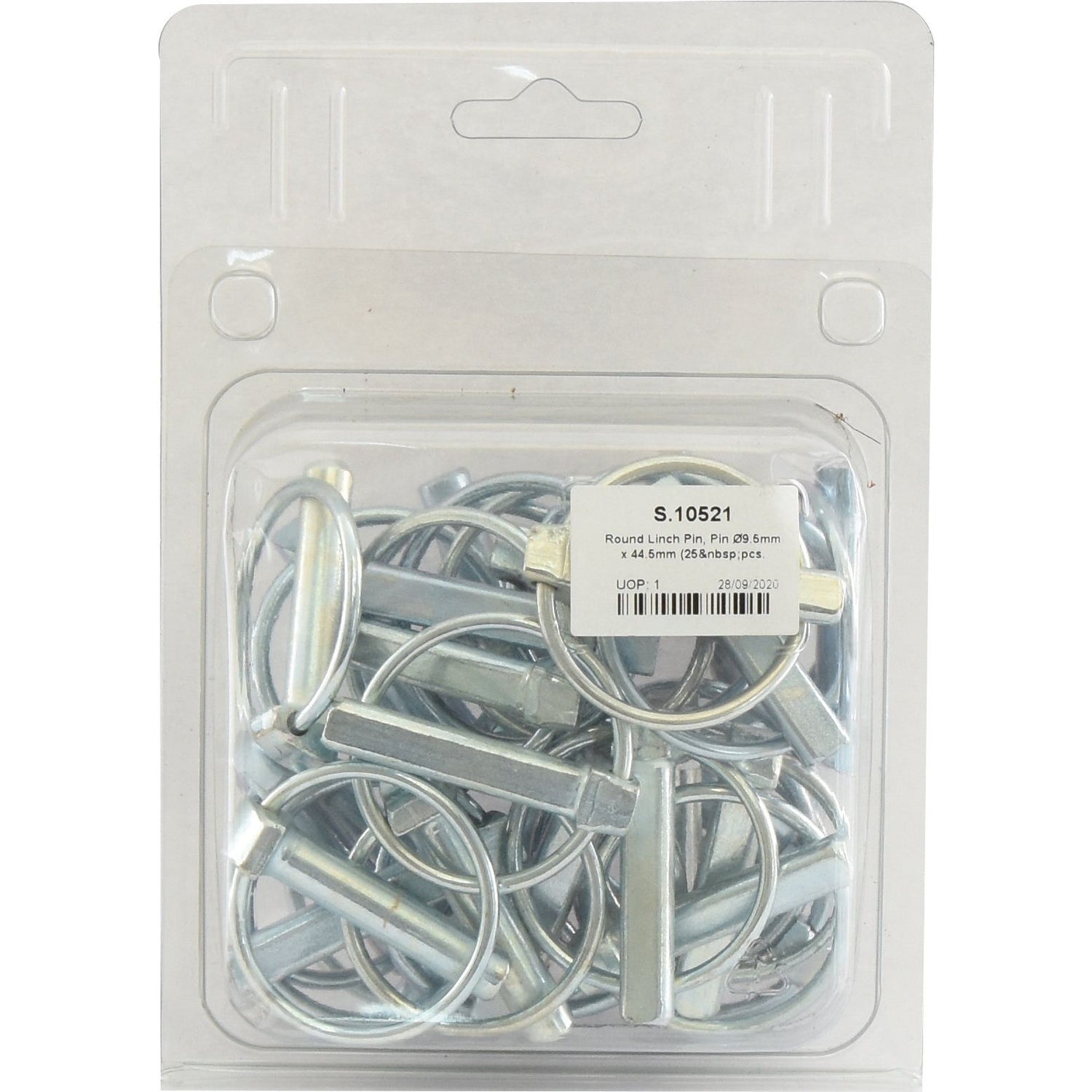 Round Linch Pin, Pin Ø9.5mm x 44.5mm (25 pcs. )
 - S.10521 - Farming Parts