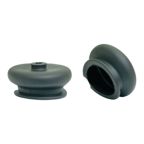 Two black Sparex rubber boots for gear levers (Sparex Part No. S.61025), one standing upright and the other tilted to the side, shown on a white background.